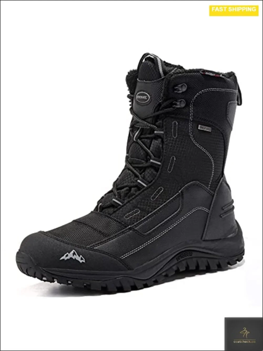 Men's Waterproof Winter Snow Boots Mid Calf Fur Lined Non-Slip Warm Outdoor